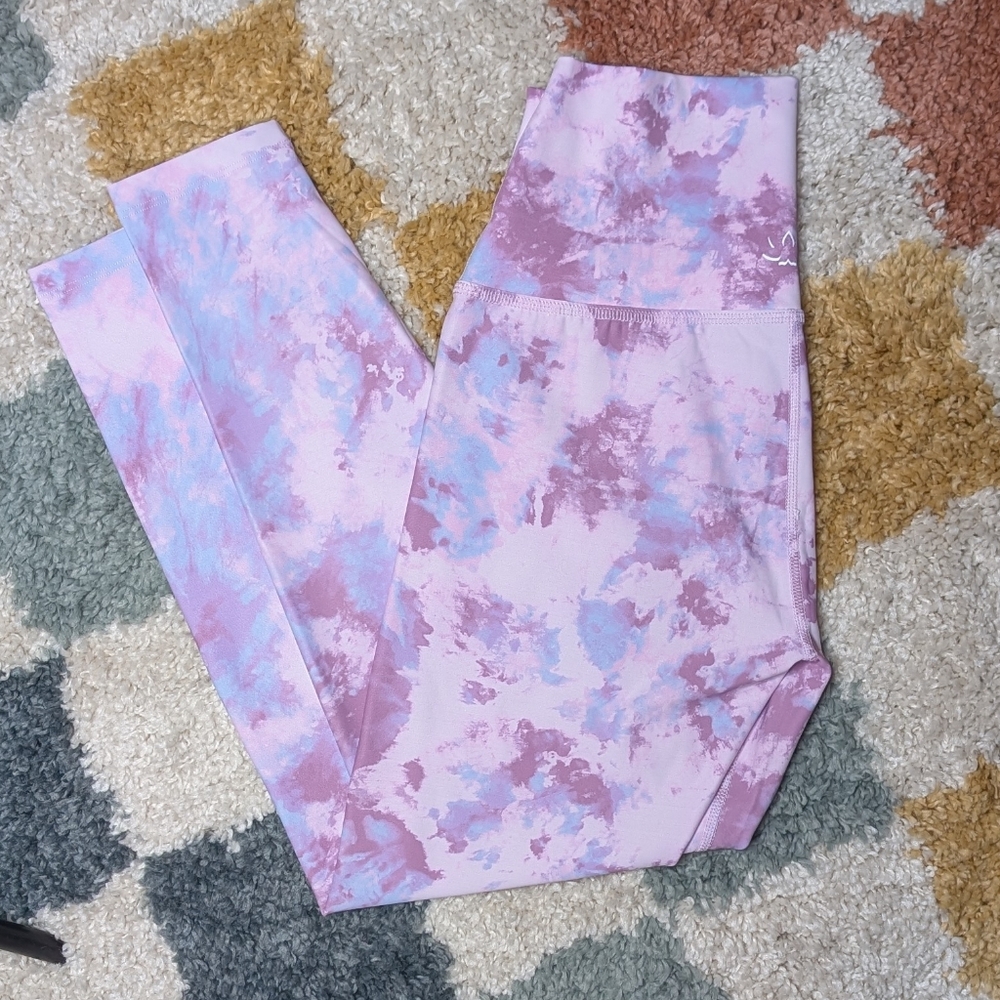 Beyond Yoga High Waisted Midi Legging Orchid Haze Cosmic Dye | Size M